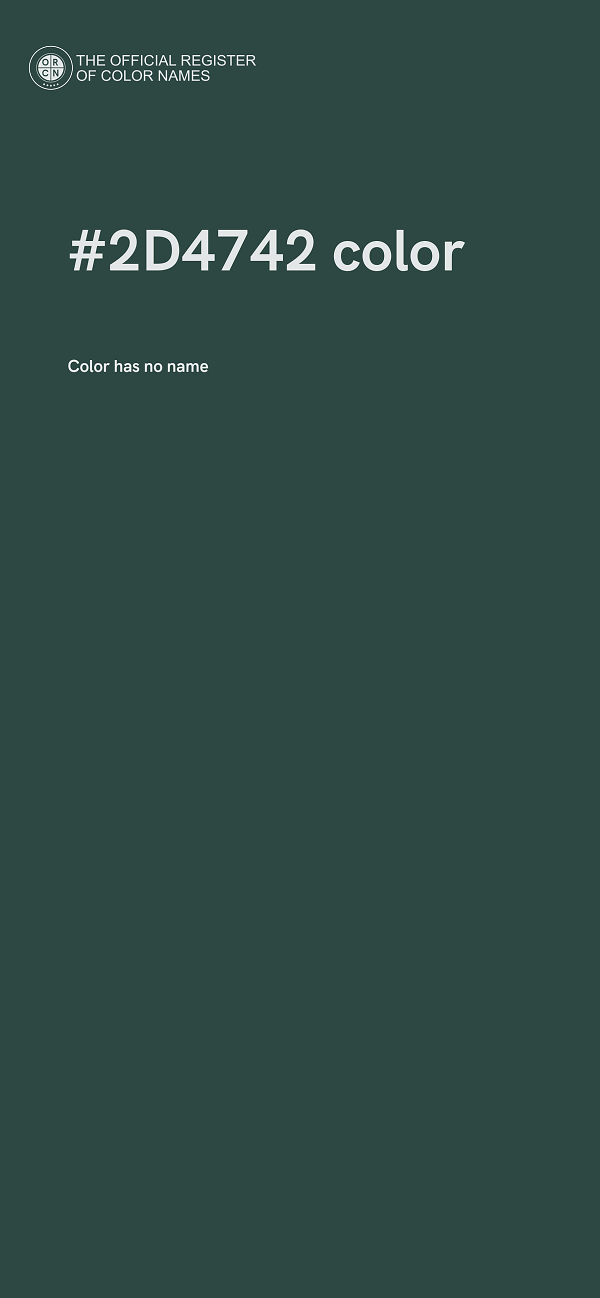 #2D4742 color image