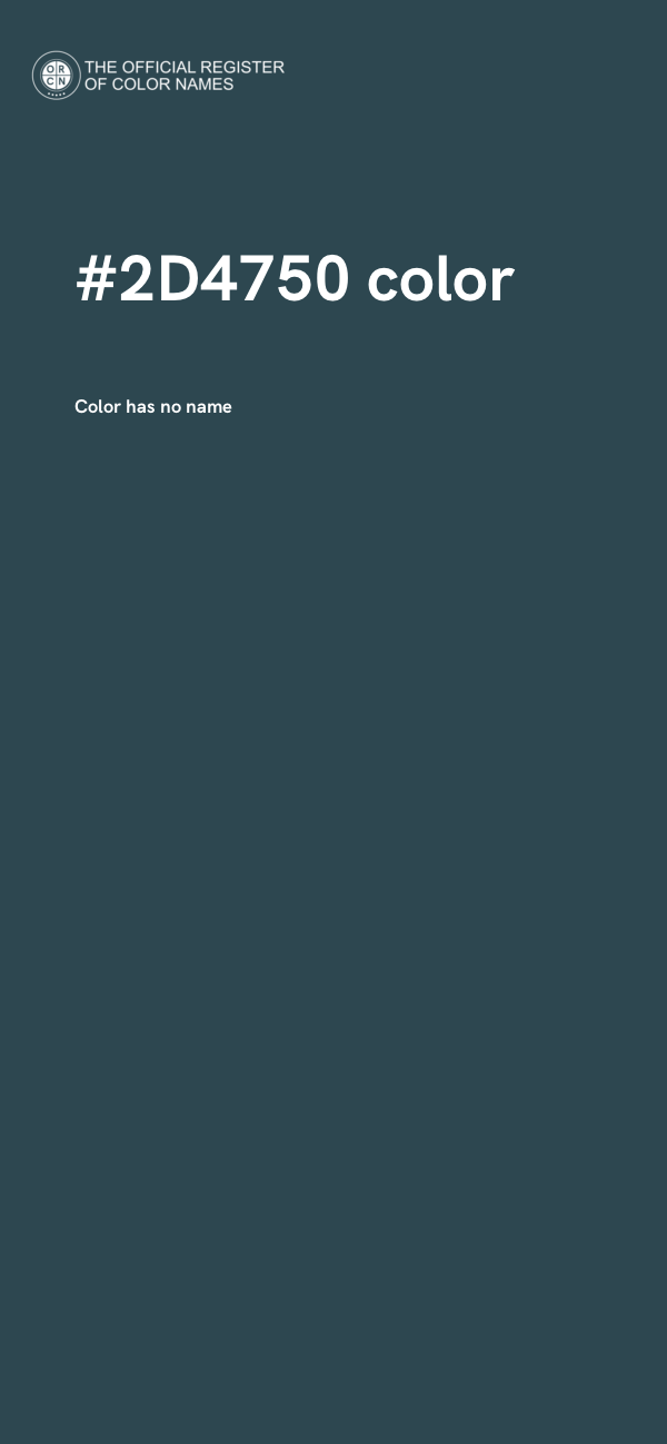 #2D4750 color image
