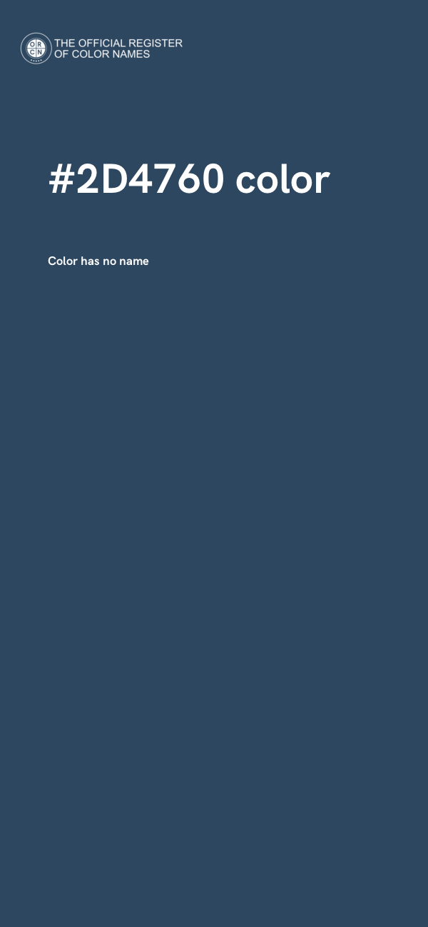 #2D4760 color image