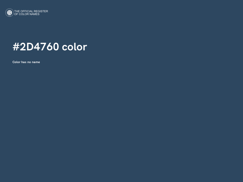 #2D4760 color image