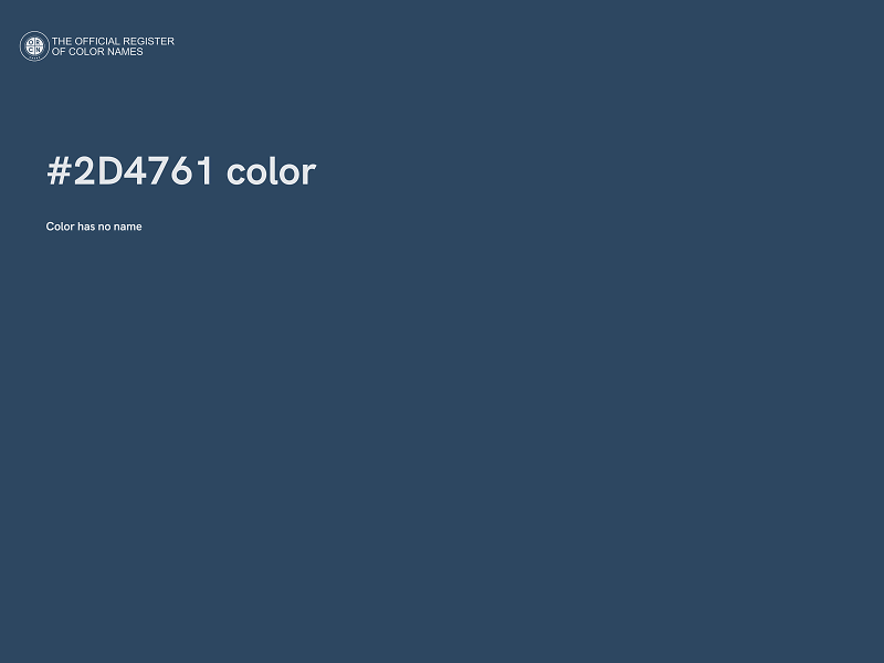 #2D4761 color image