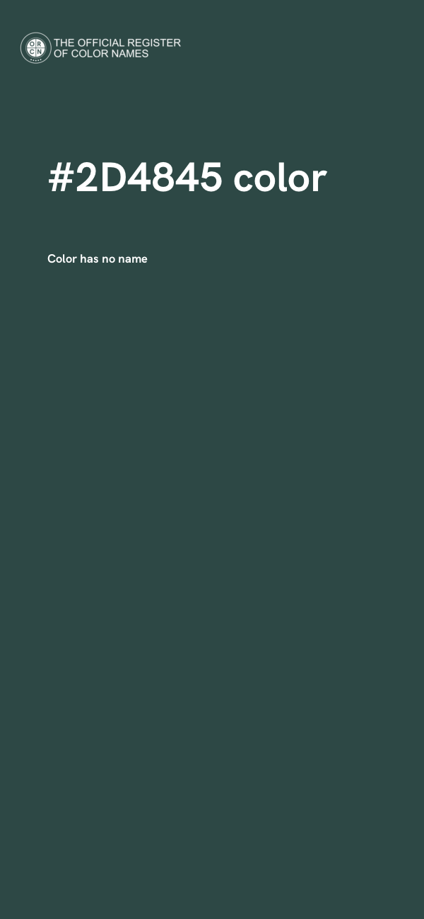 #2D4845 color image
