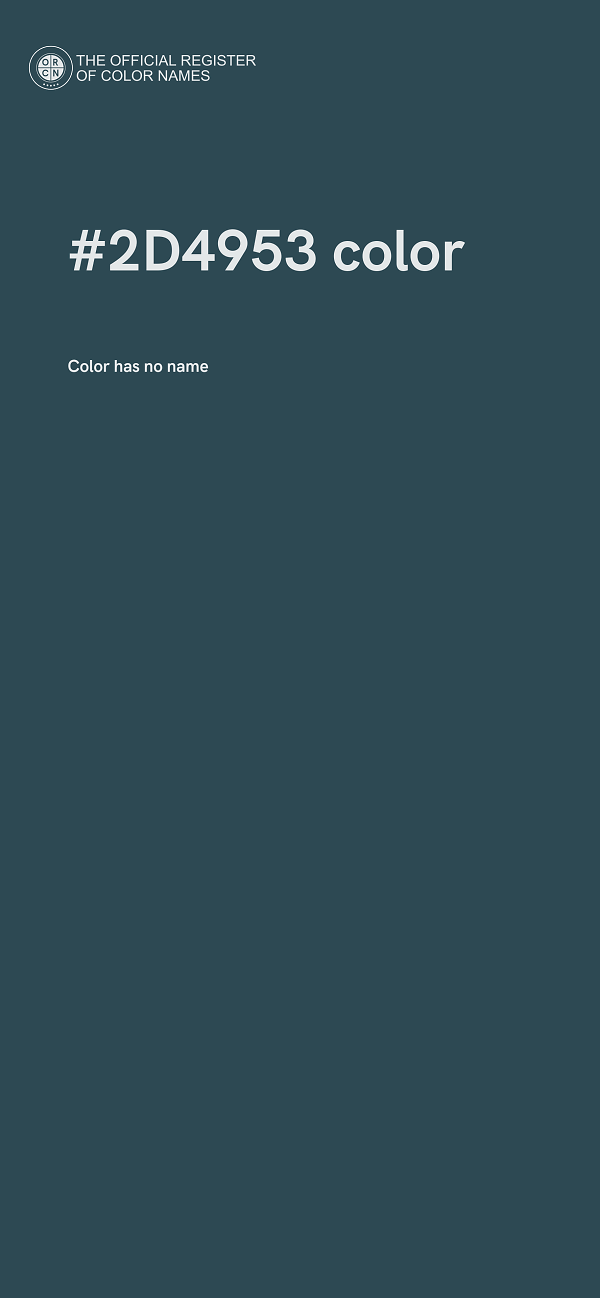 #2D4953 color image