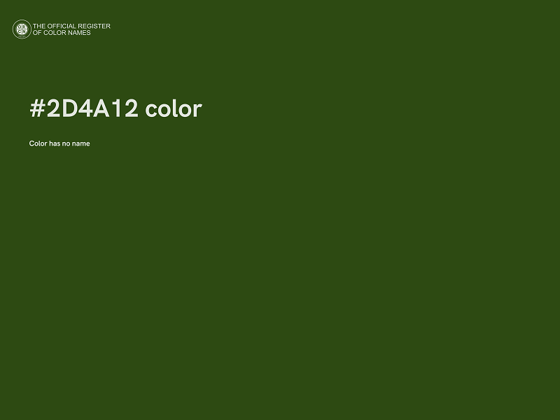 #2D4A12 color image