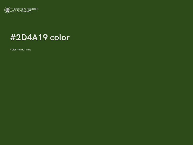 #2D4A19 color image