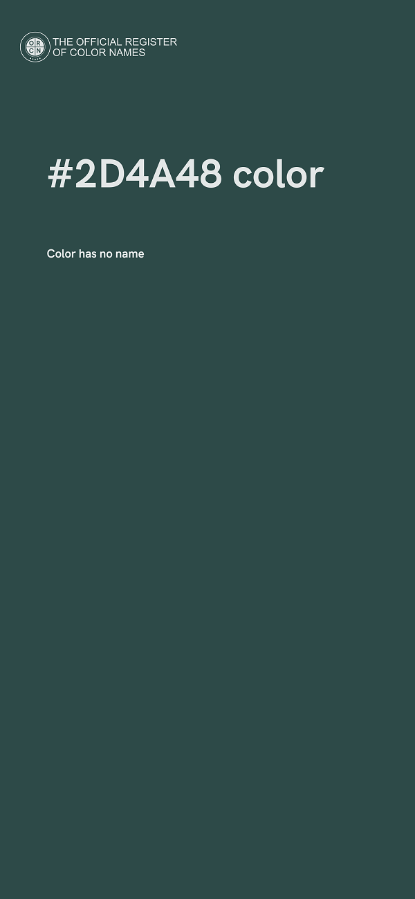 #2D4A48 color image