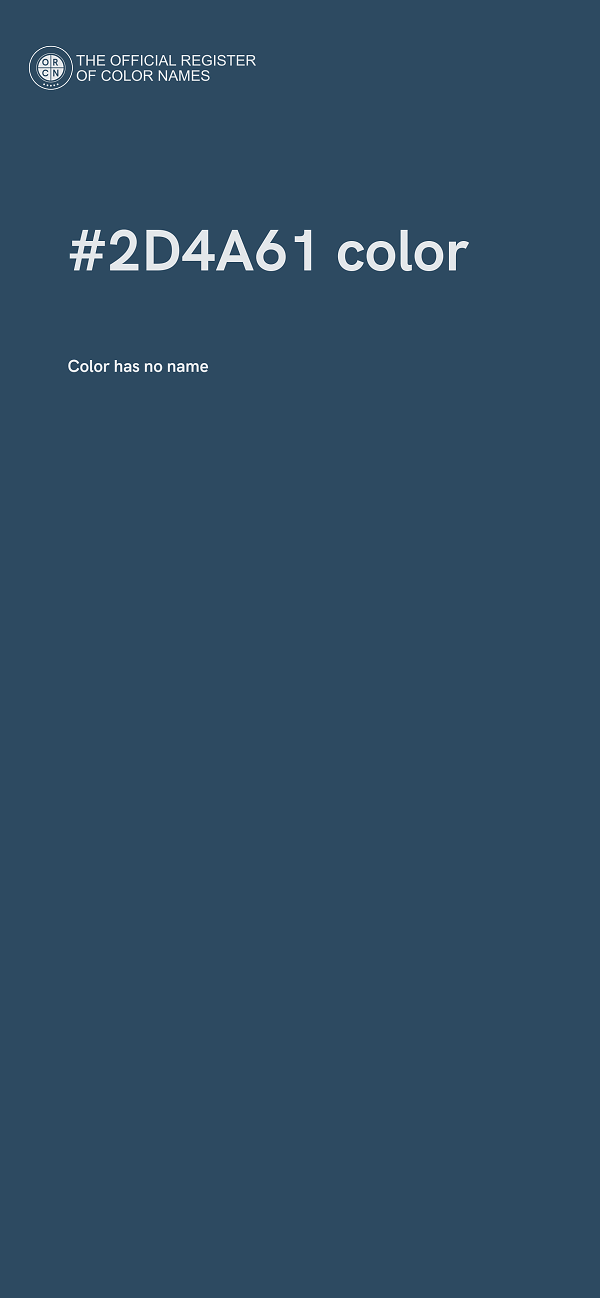 #2D4A61 color image