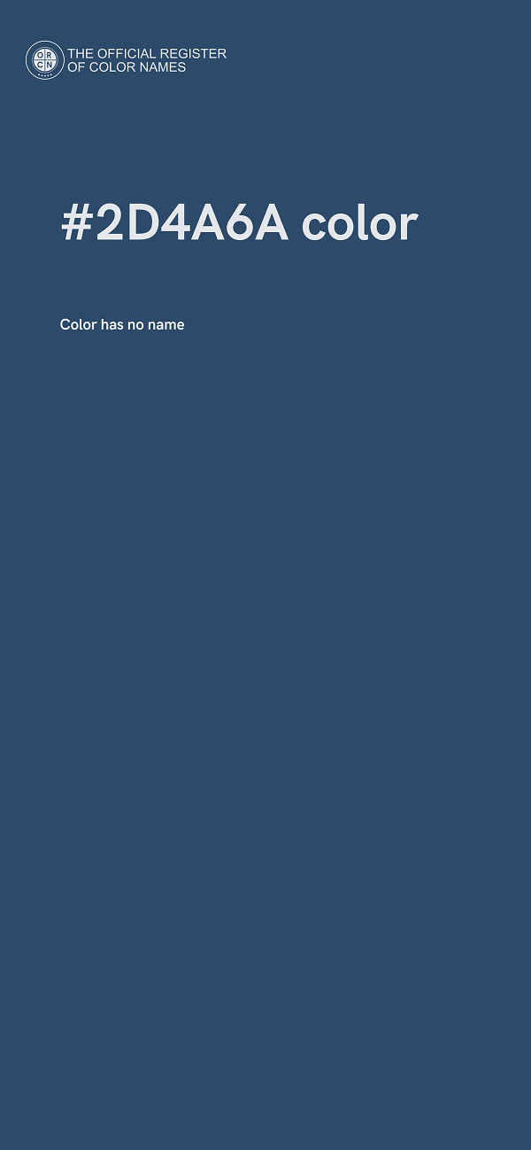 #2D4A6A color image