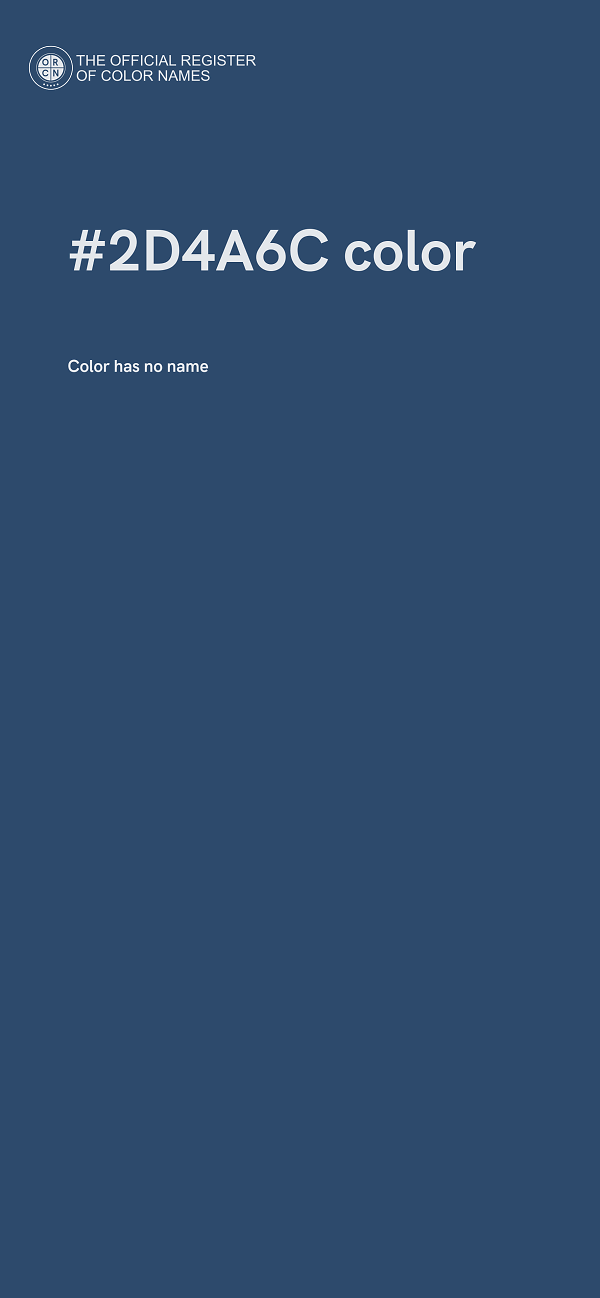 #2D4A6C color image