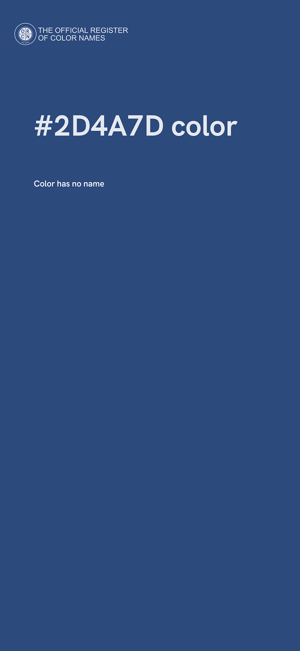#2D4A7D color image