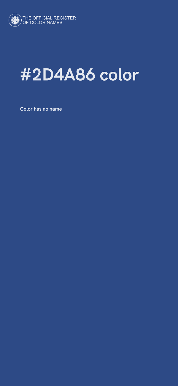 #2D4A86 color image