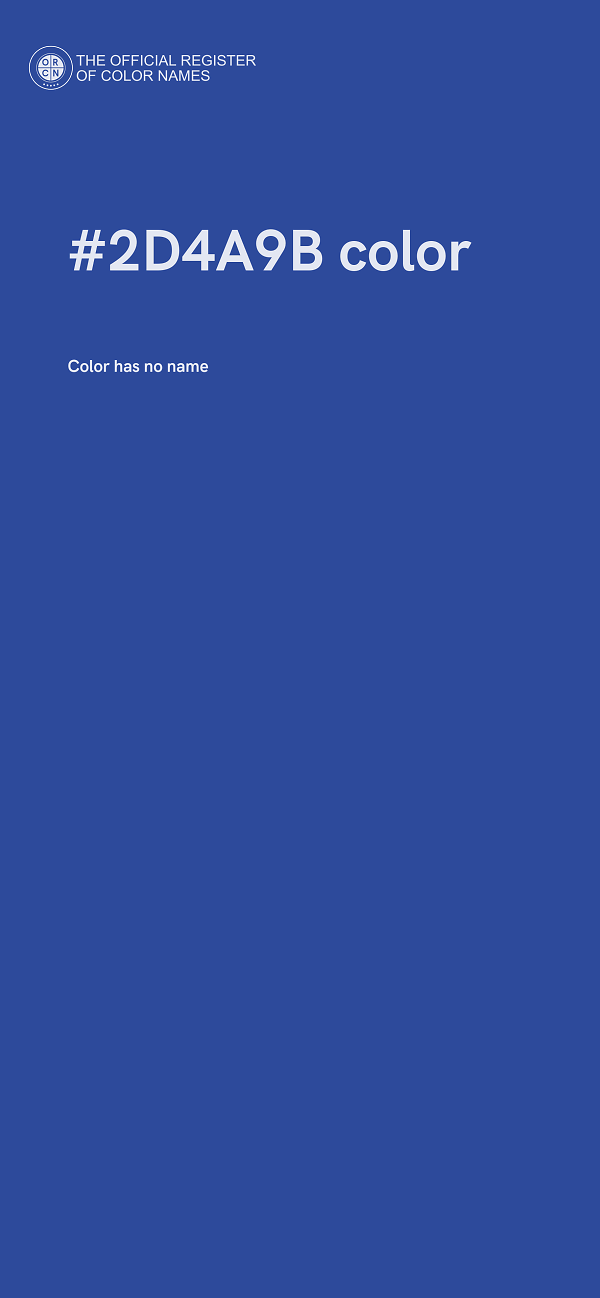 #2D4A9B color image