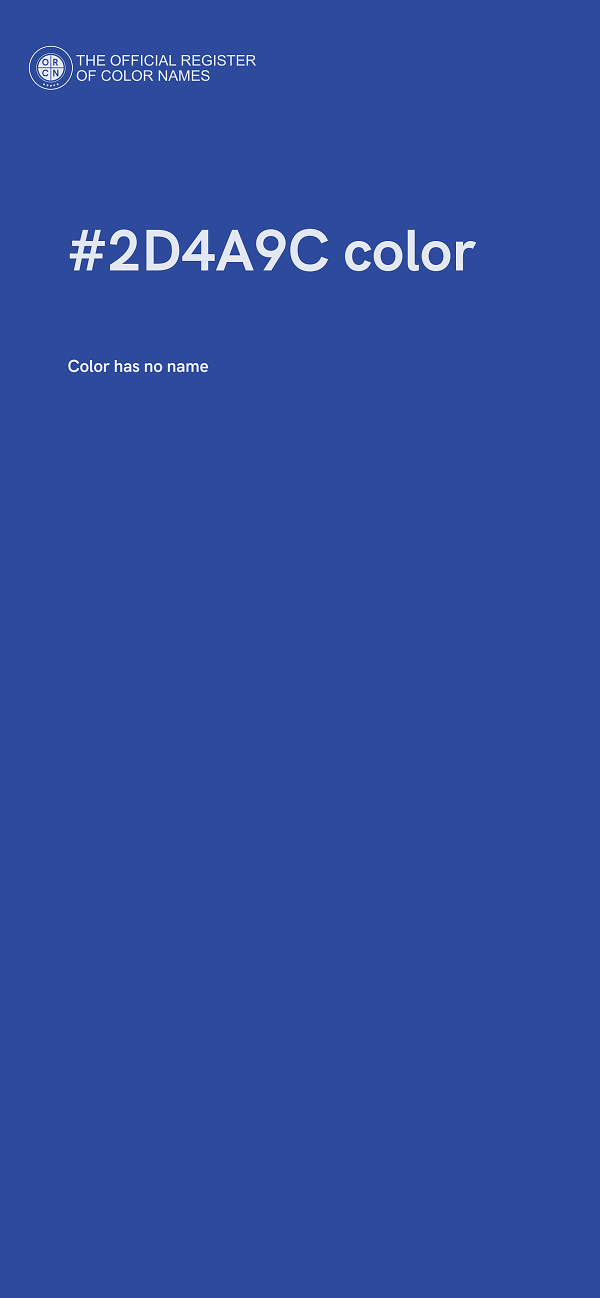 #2D4A9C color image