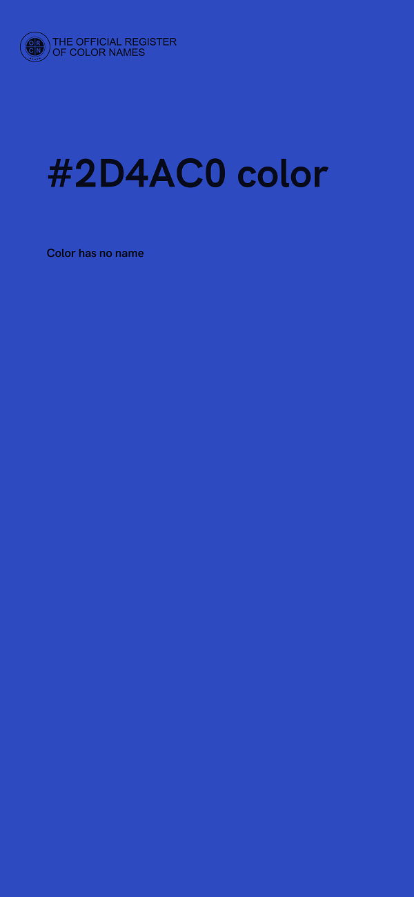 #2D4AC0 color image