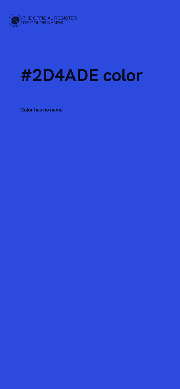 #2D4ADE color image