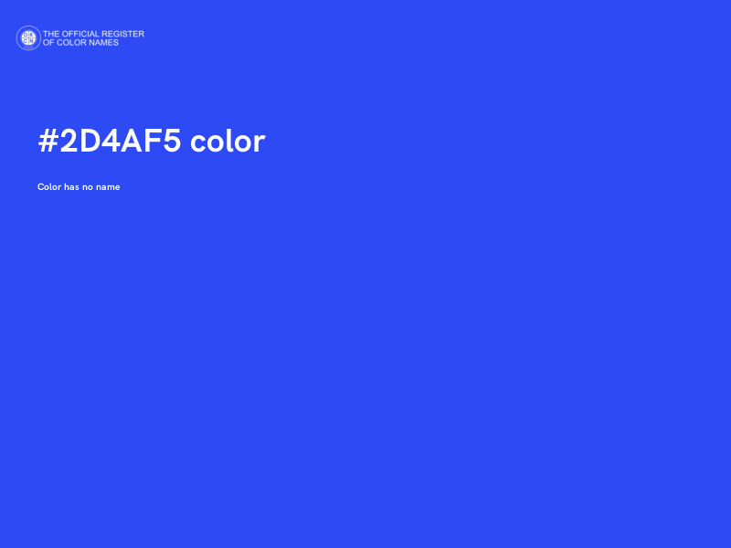 #2D4AF5 color image