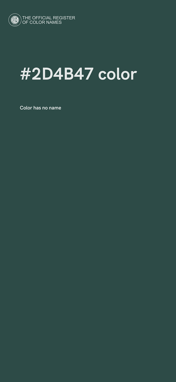 #2D4B47 color image