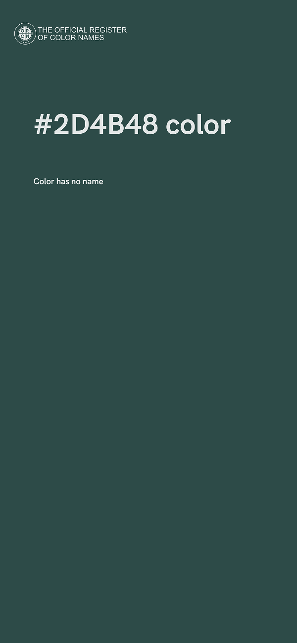 #2D4B48 color image