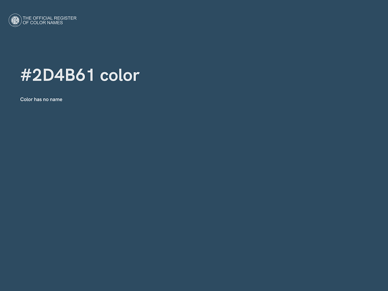 #2D4B61 color image