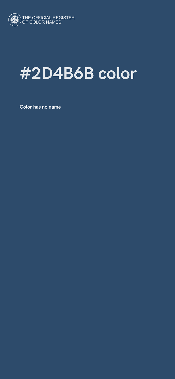 #2D4B6B color image