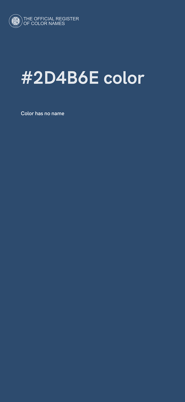 #2D4B6E color image
