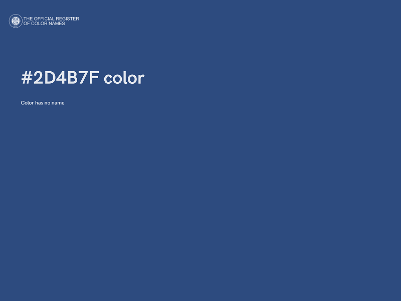 #2D4B7F color image