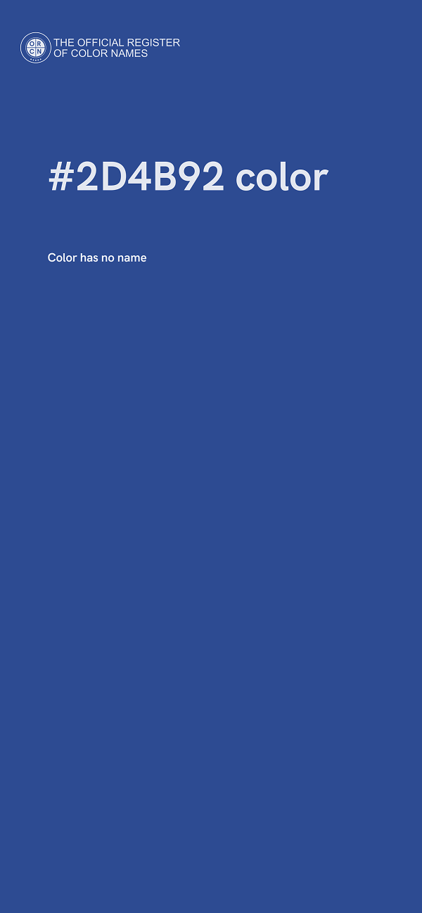 #2D4B92 color image