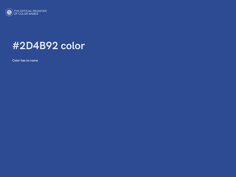 #2D4B92 color image