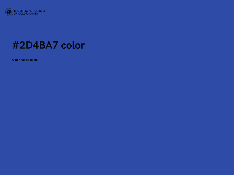 #2D4BA7 color image