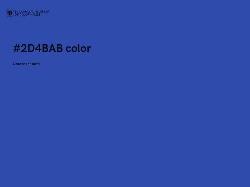 #2D4BAB color image