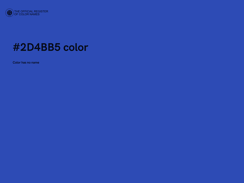 #2D4BB5 color image