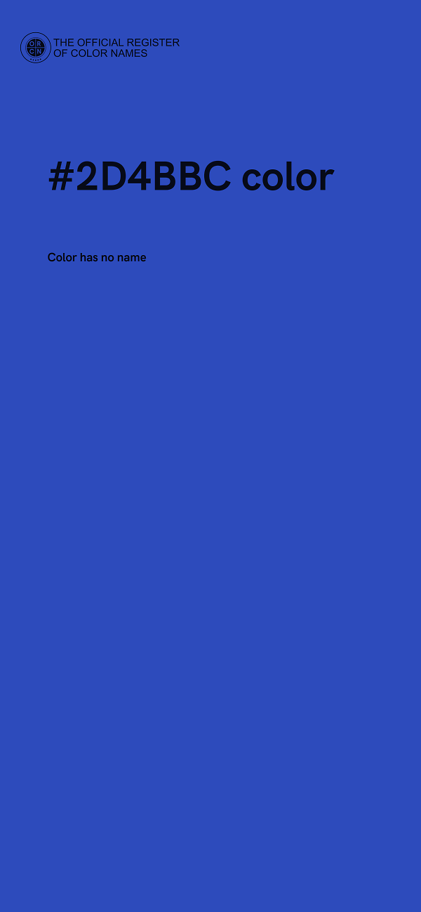 #2D4BBC color image