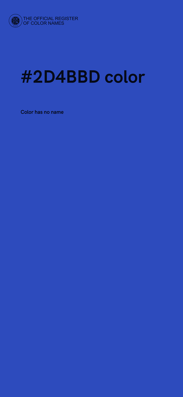 #2D4BBD color image