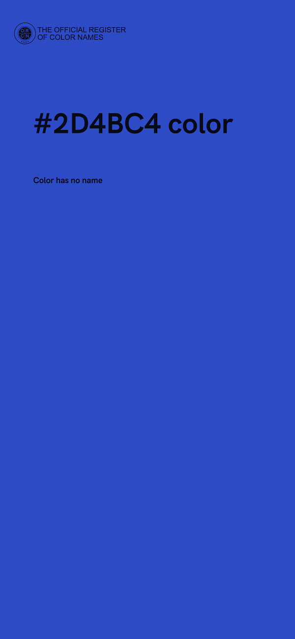 #2D4BC4 color image