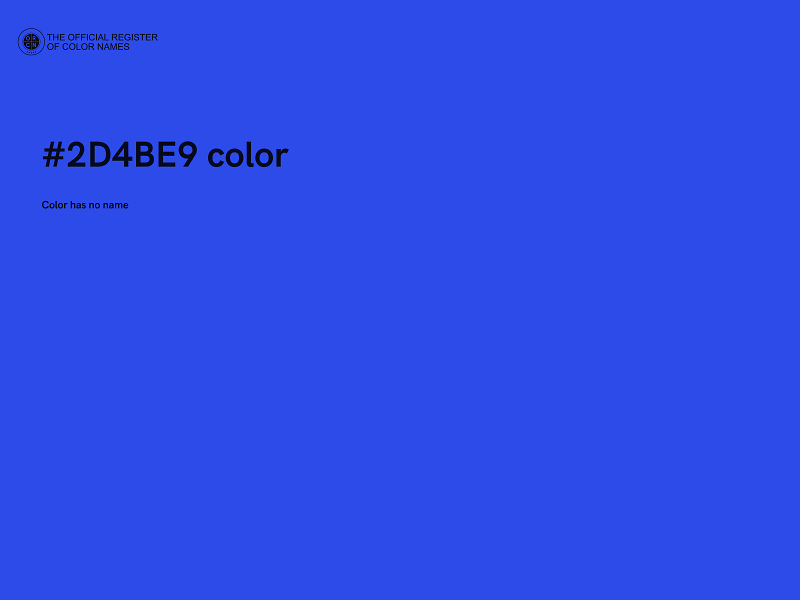 #2D4BE9 color image