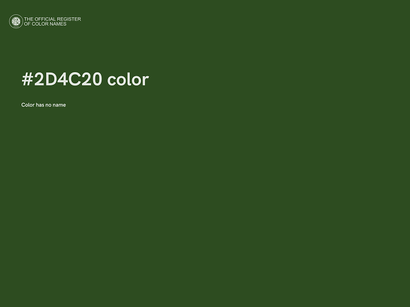 #2D4C20 color image