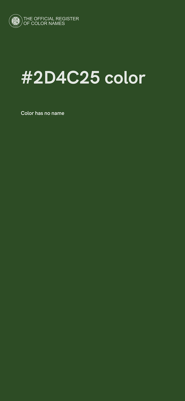 #2D4C25 color image