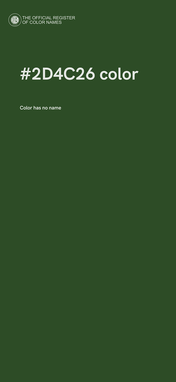 #2D4C26 color image