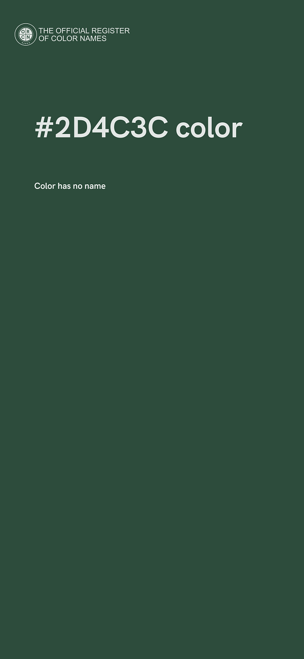 #2D4C3C color image