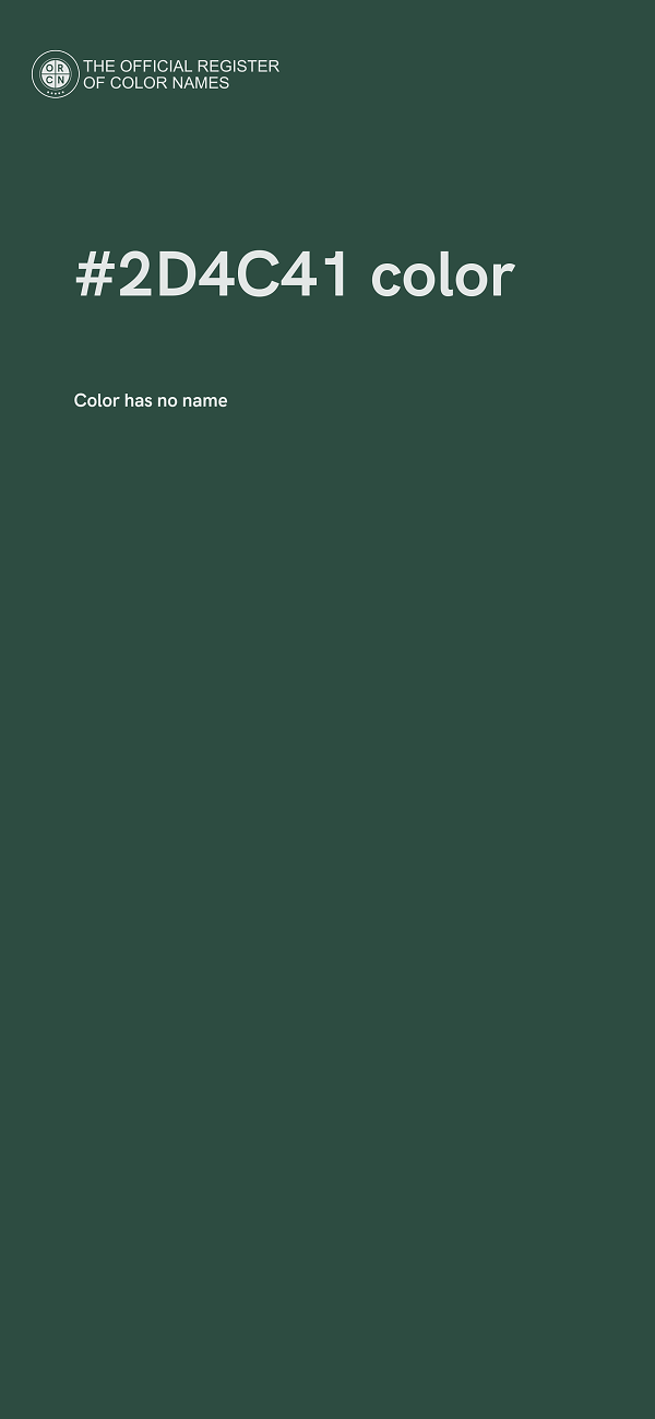 #2D4C41 color image