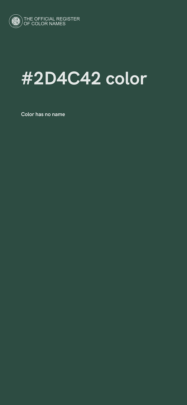 #2D4C42 color image