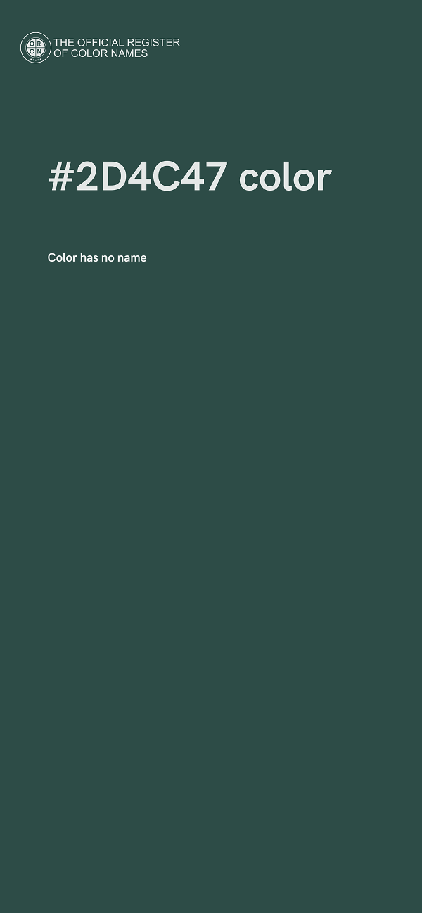 #2D4C47 color image