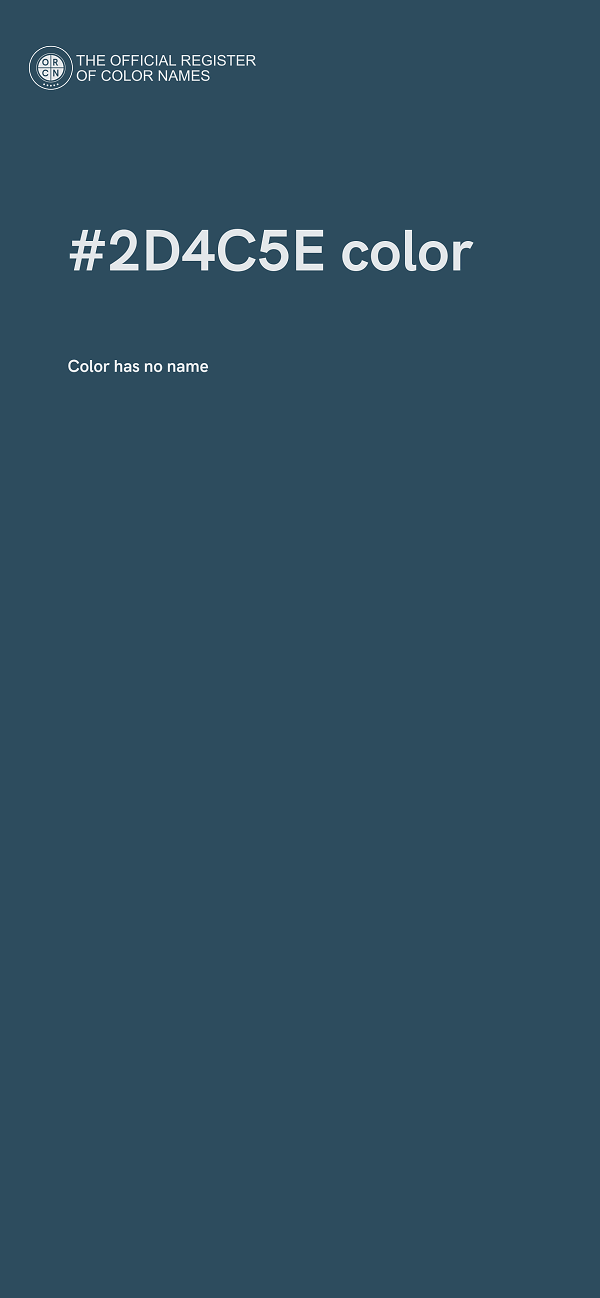 #2D4C5E color image