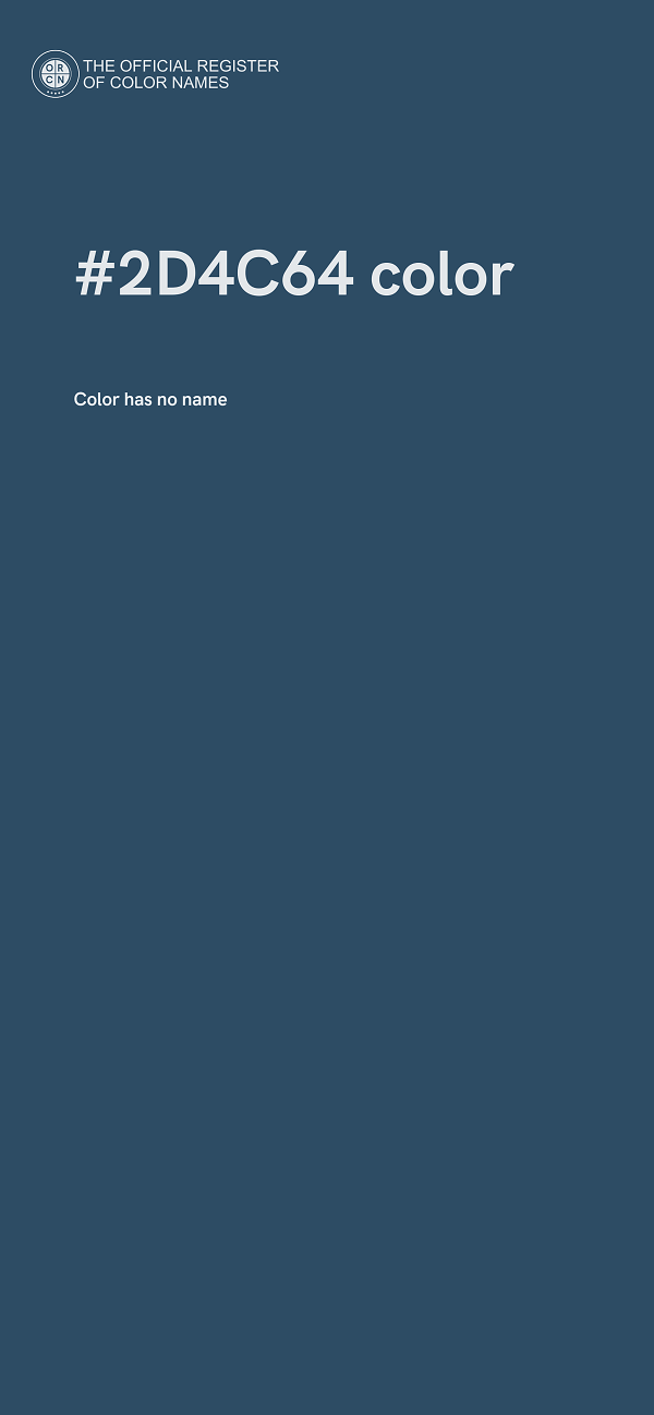 #2D4C64 color image