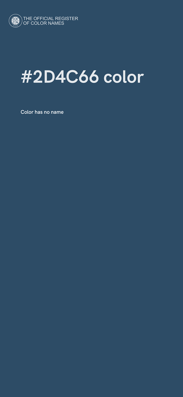 #2D4C66 color image
