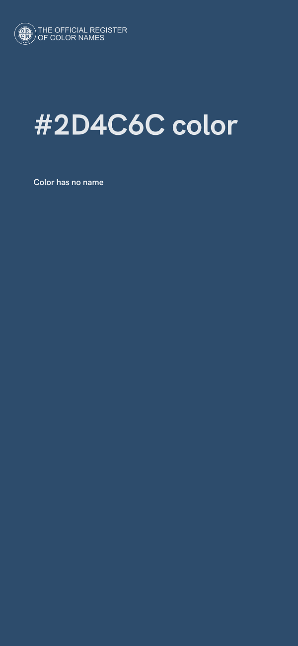 #2D4C6C color image