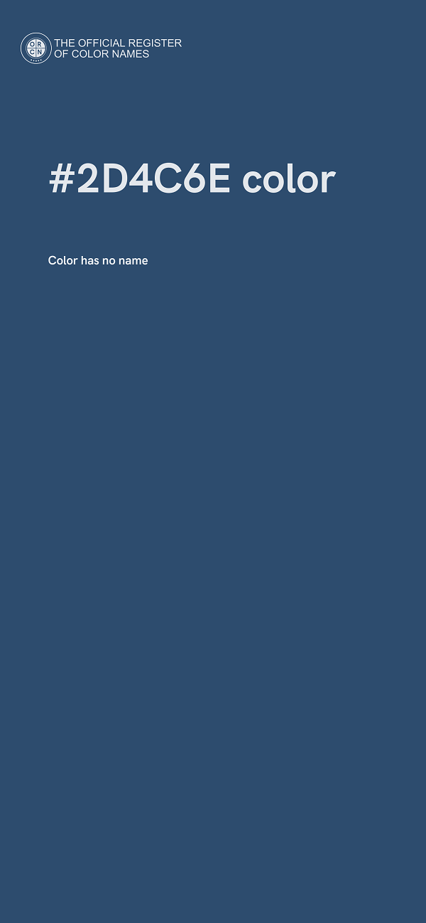 #2D4C6E color image