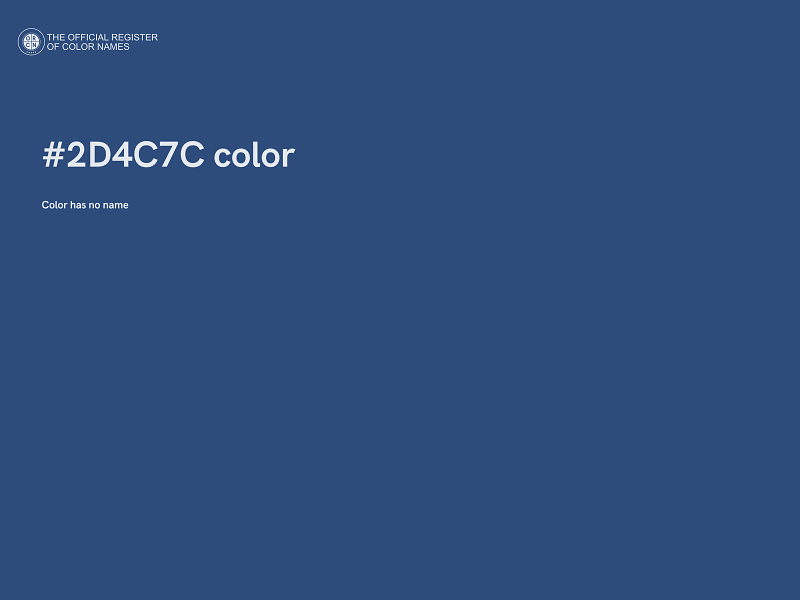 #2D4C7C color image