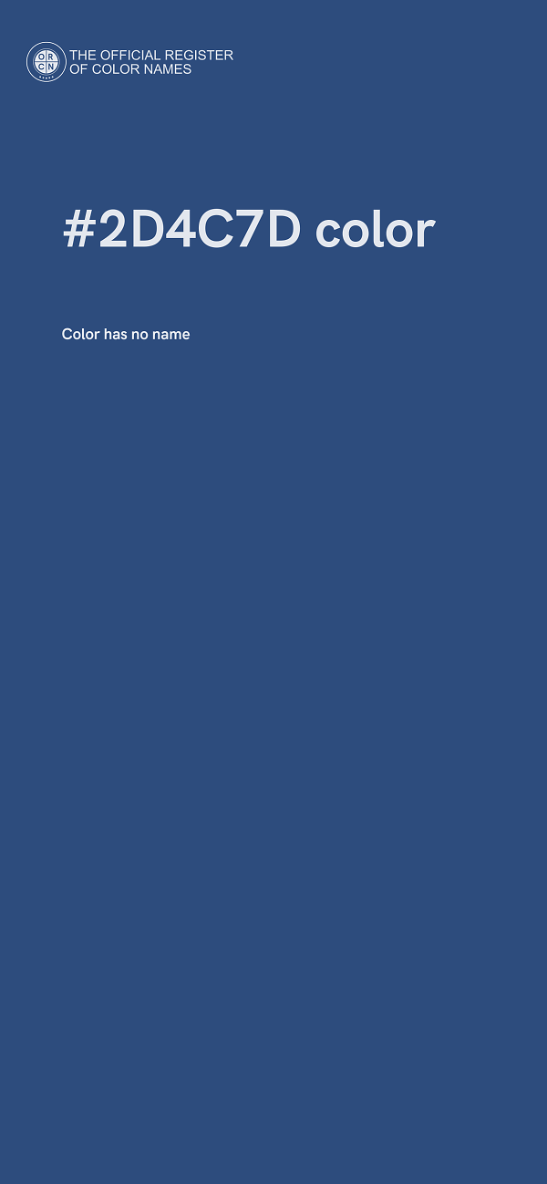 #2D4C7D color image