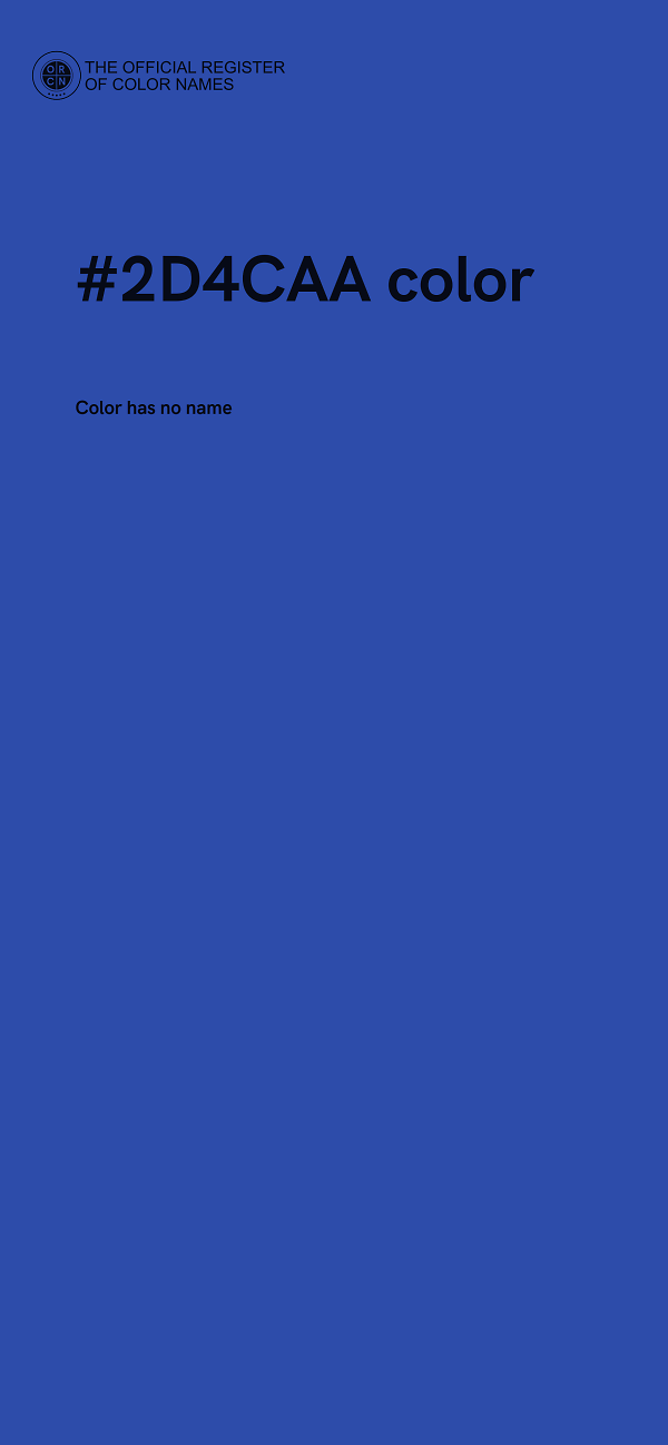 #2D4CAA color image